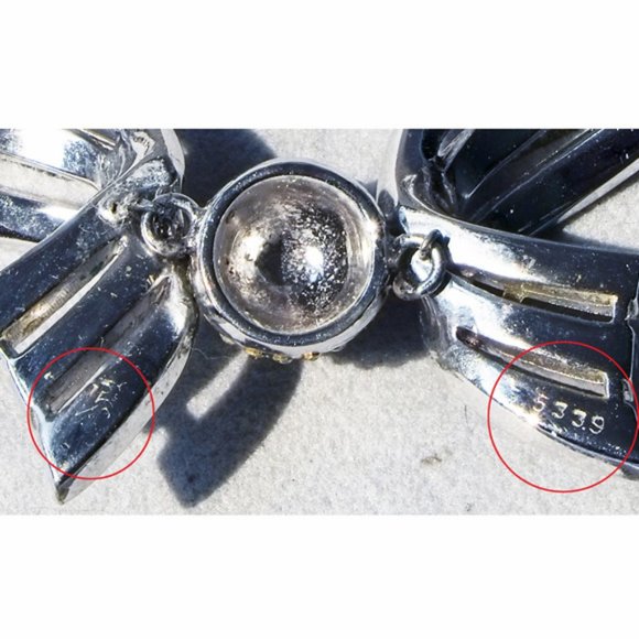 BOUCHER diamante and red rhinestone necklace and earrings - Picture 5 of 8